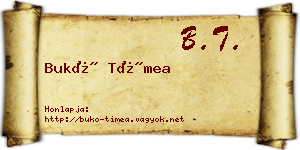 Bukó Tímea névjegykártya