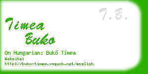 timea buko business card