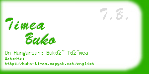 timea buko business card